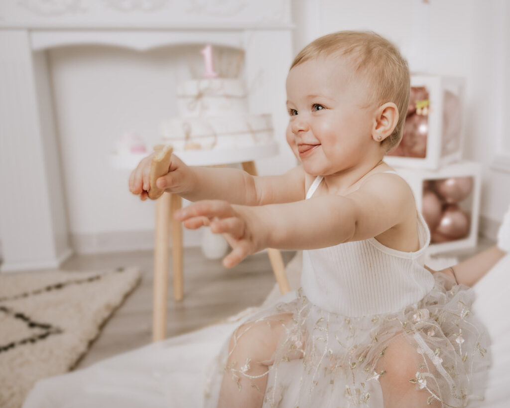 a baby in a tutu